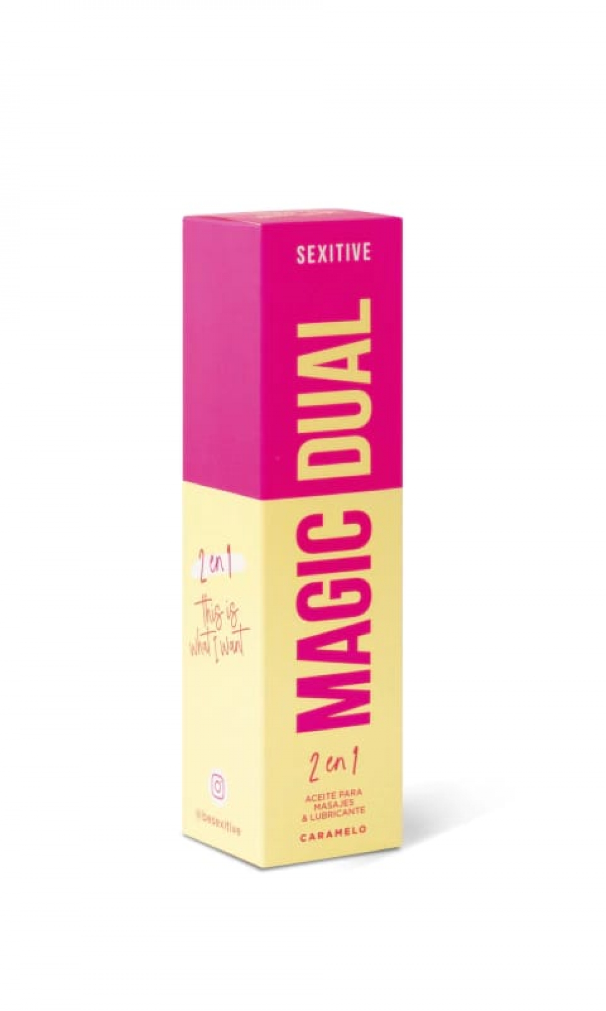Aceite sensual aroma Caramelo Mágic Dual - Masajes & Lubricante