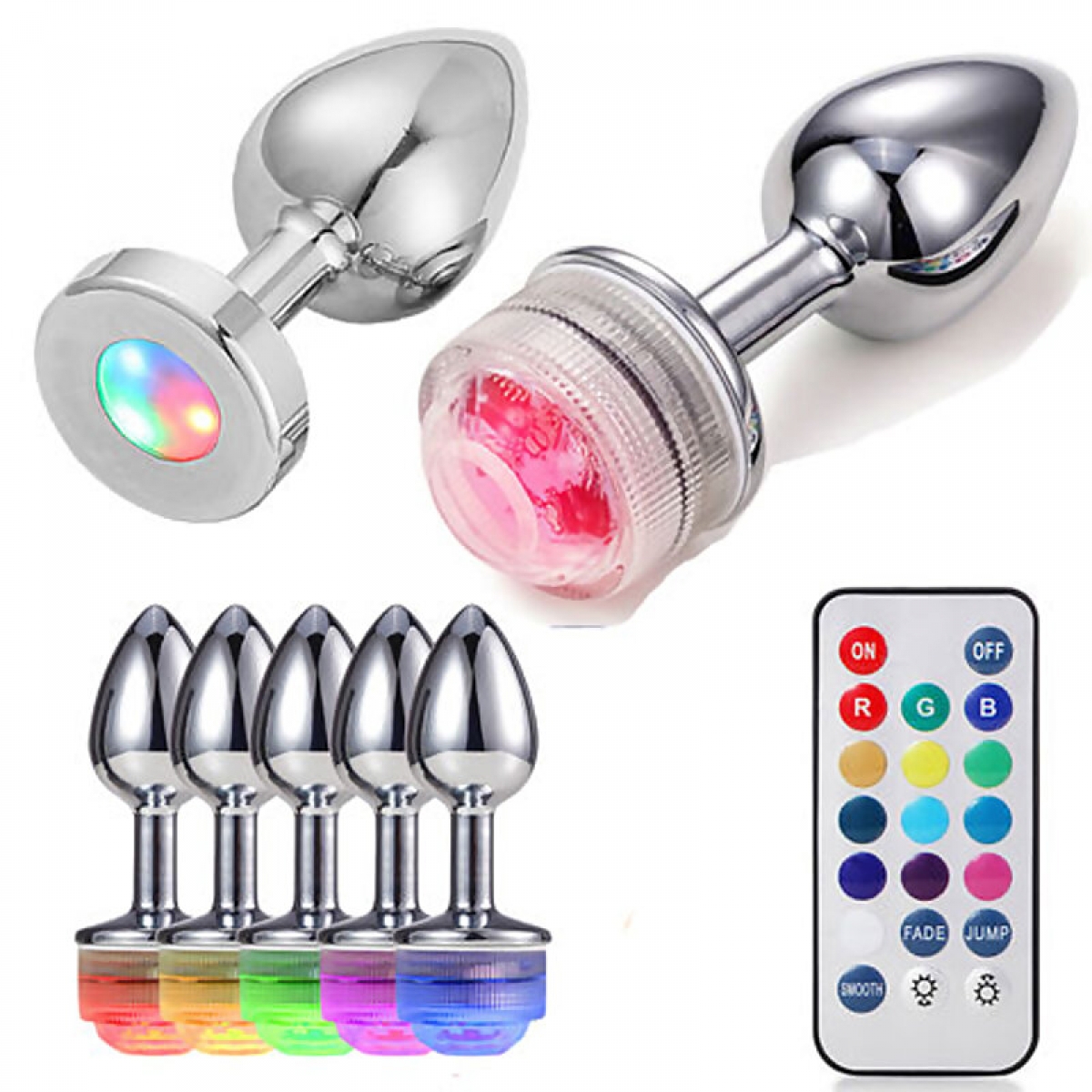 Vib611/ Plug de acero con luces Led